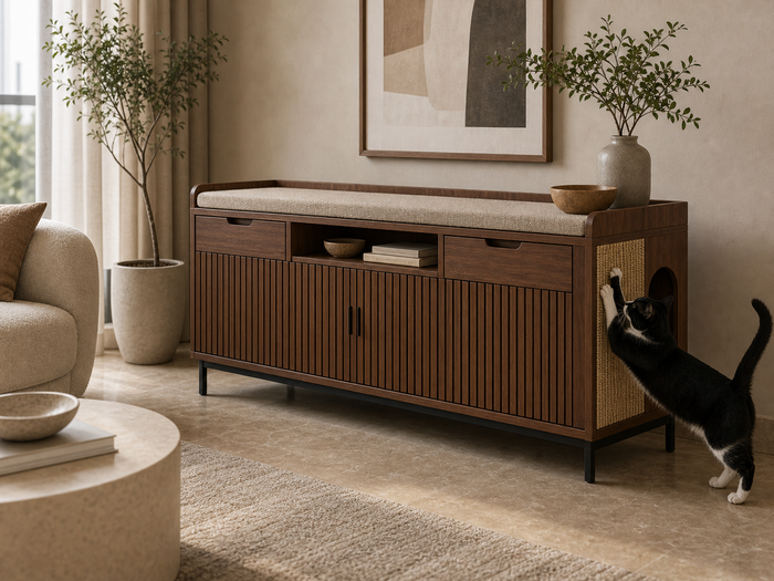 Mina Scratch Credenza - lifestyle scene