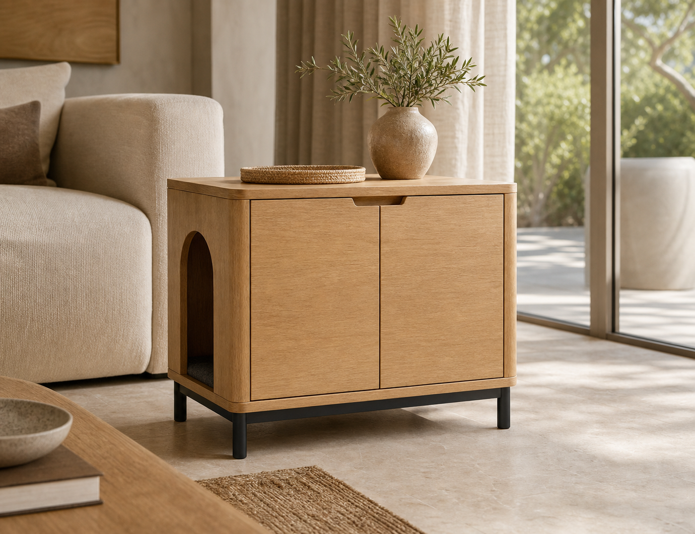 Hidden Litter Box Furniture UAE | Sable Console