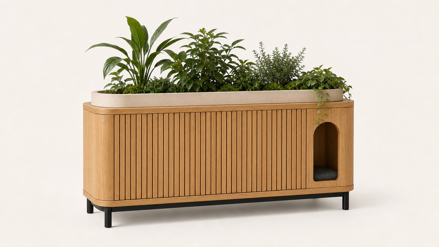 Planter Litter Box Furniture UAE | Lotus Console