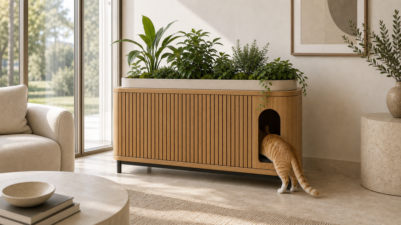 Planter Litter Box Furniture UAE | Lotus Console