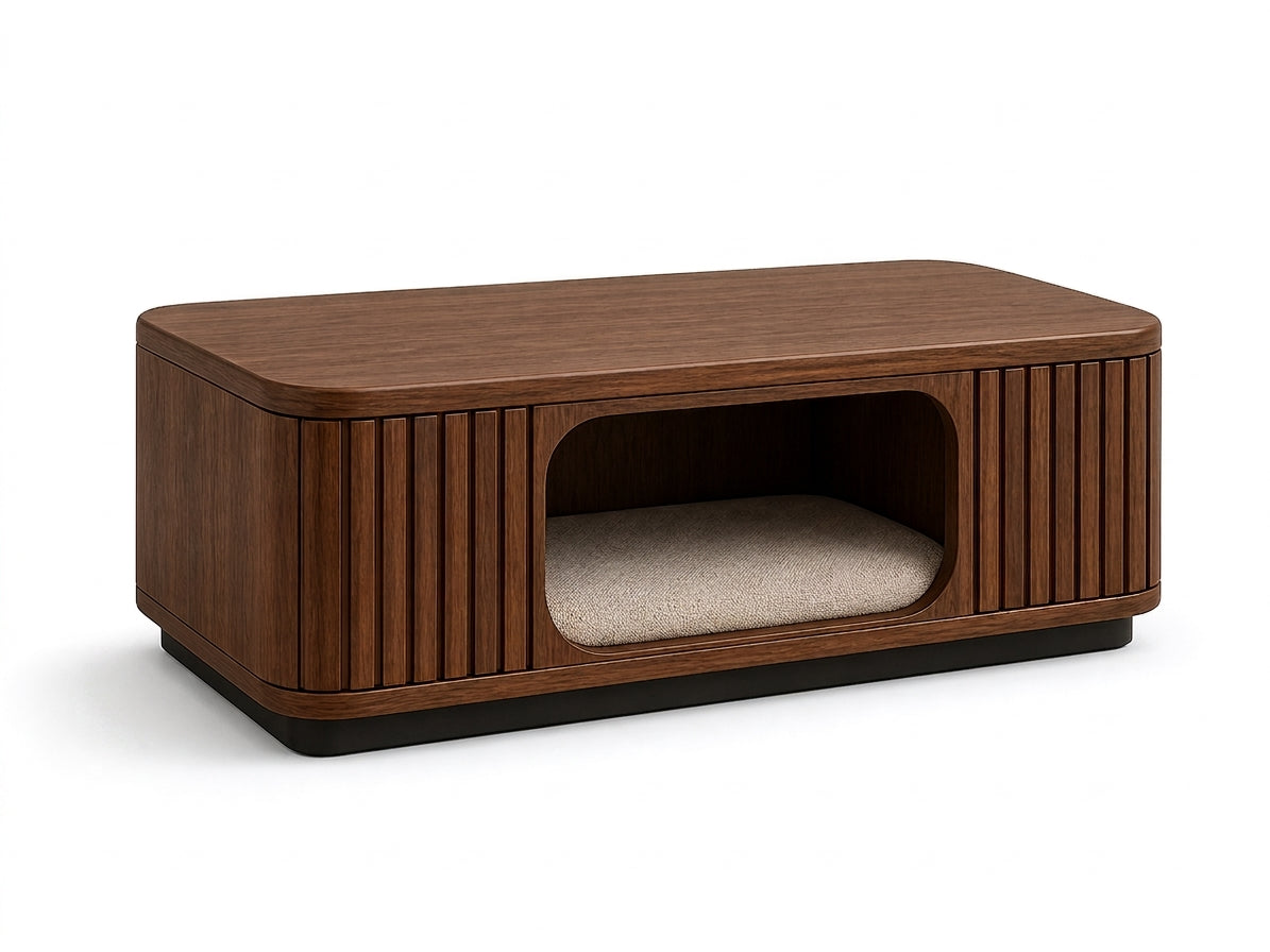 Nest Table - three quarter top view