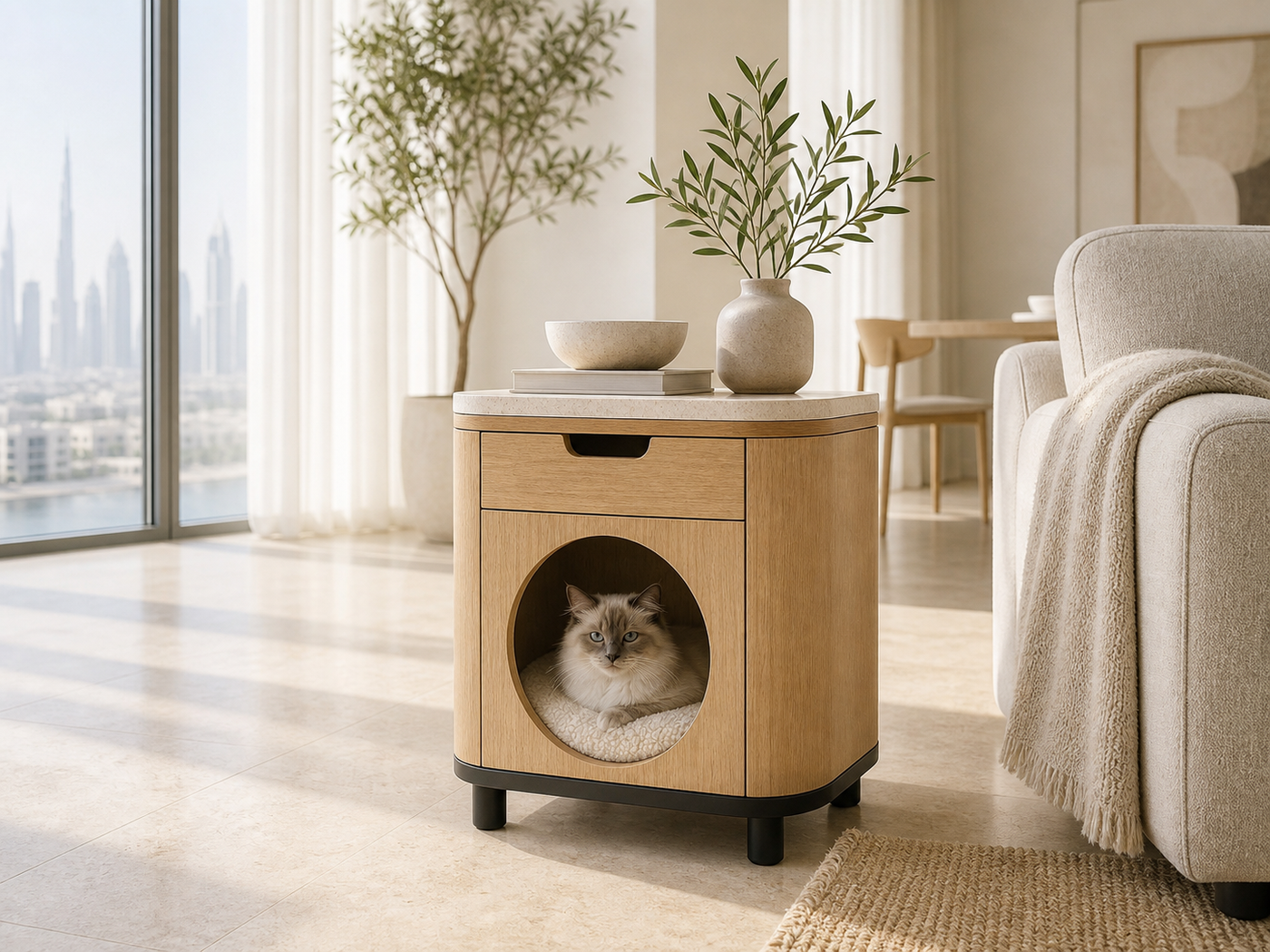 Cat House End Table UAE | Pava Nest Side Table