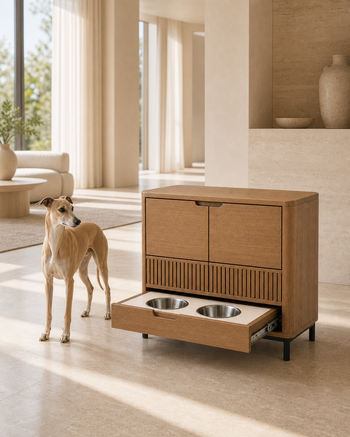 Raised Dog Feeding Station UAE | Nara Feeder