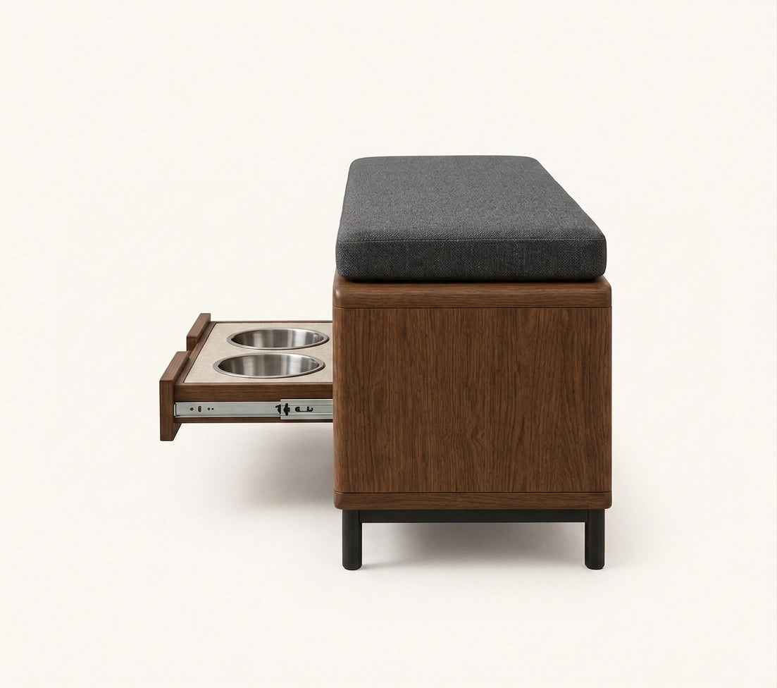 Tala Dining Bench - left view