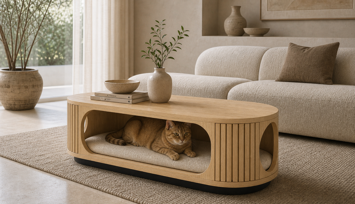 Cat Tunnel Coffee Table UAE | Khepri Tunnel Table