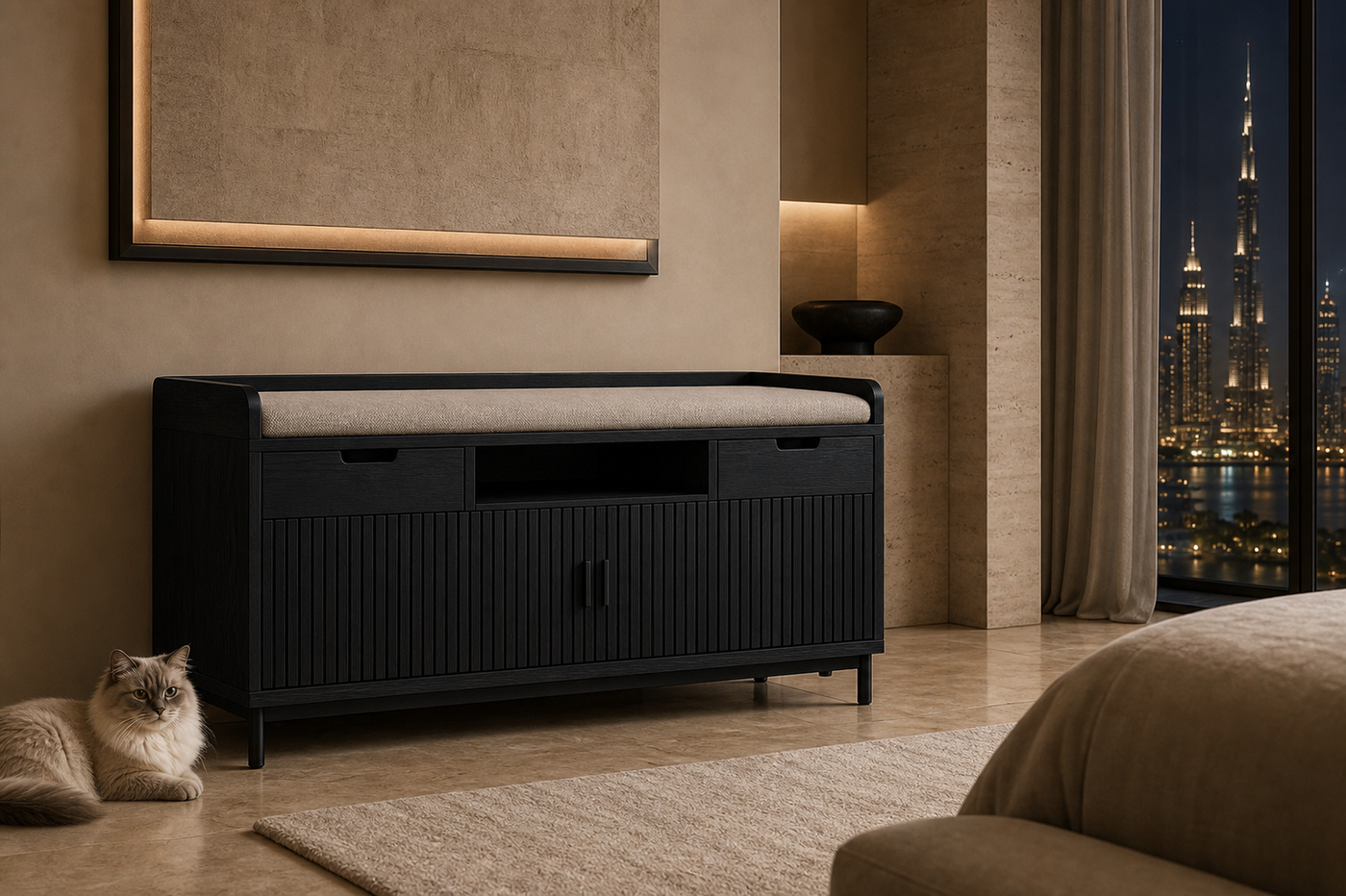 Cat Scratcher Furniture UAE | Mina Scratch Credenza